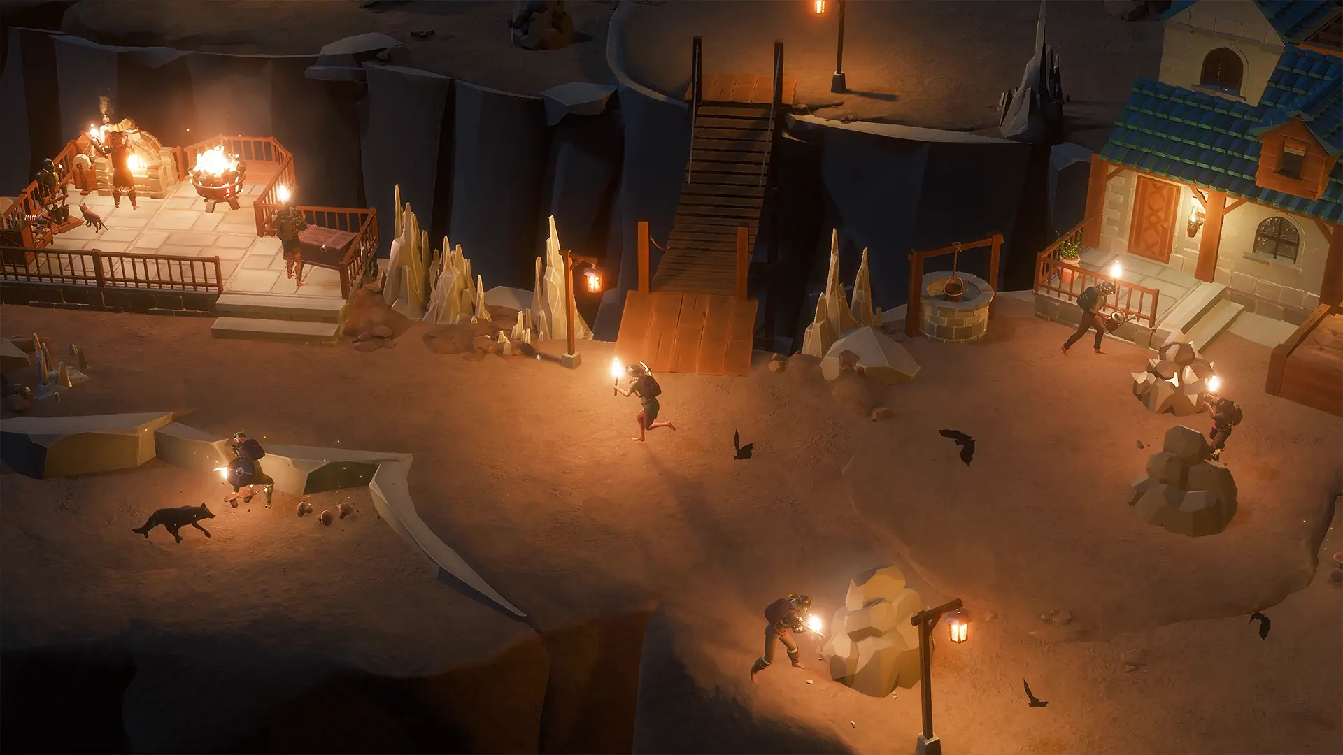 Aventuras cooperativas nas profundezas.