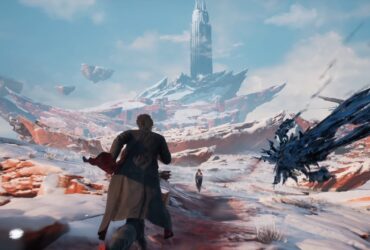 Cena de combate estilizado de Lost Soul Aside com o protagonista em meio a efeitos visuais intensos.