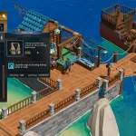 Customização e comércio no cais.