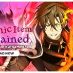Cena promocional de Mythic Item Obtained! com o protagonista segurando o item mítico, arte oficial da adaptação para trailer animado.