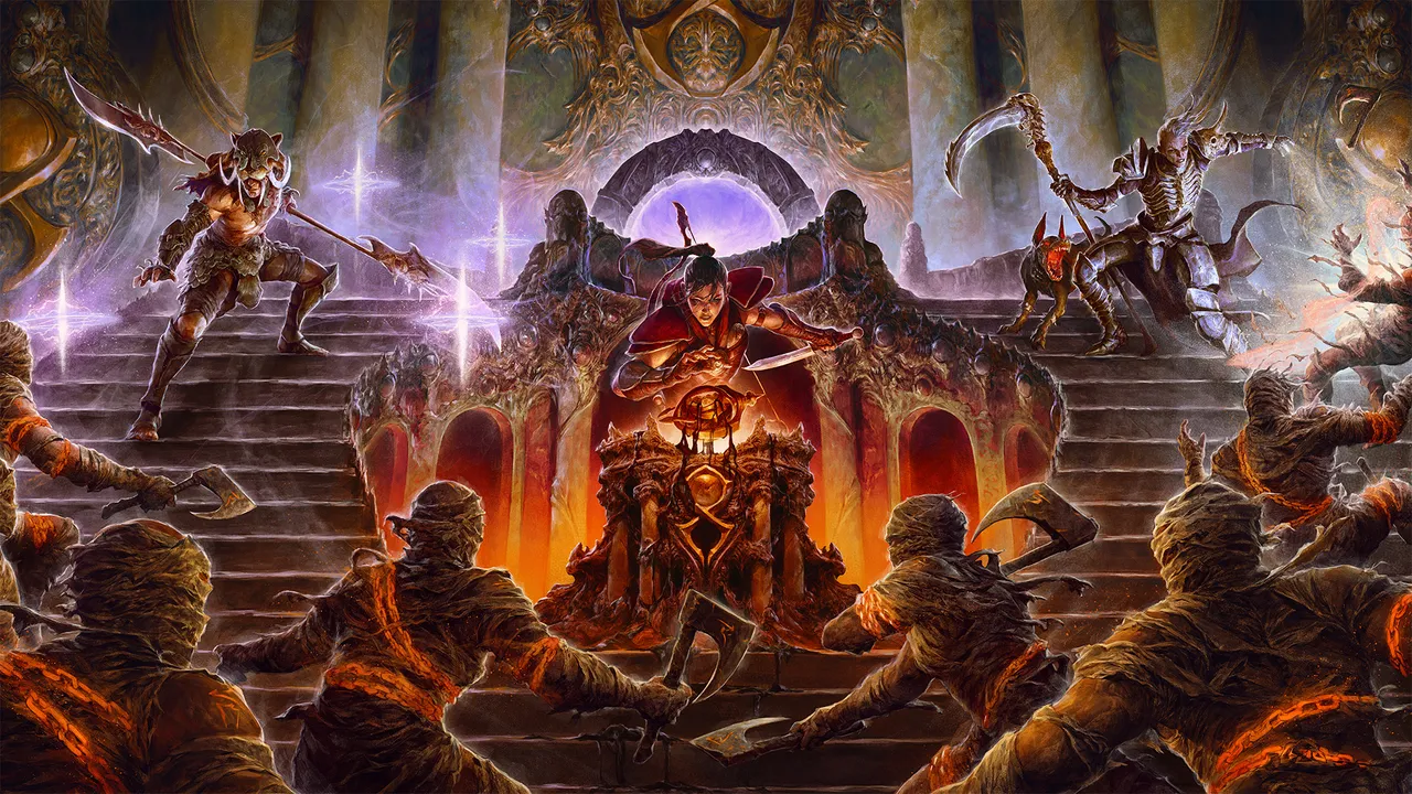 Arte oficial de Diablo usada para ilustrar a matéria sobre a sindicalização da equipe de desenvolvedores da Blizzard.