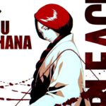 Ilustração oficial de Retsu Unohana, personagem da franquia Bleach, anunciada como DLC em Bleach Rebirth of Souls. A capitã da 4ª Divisão aparece com expressão séria, segurando sua espada, em arte promocional com fundo estilizado em vermelho e branco.