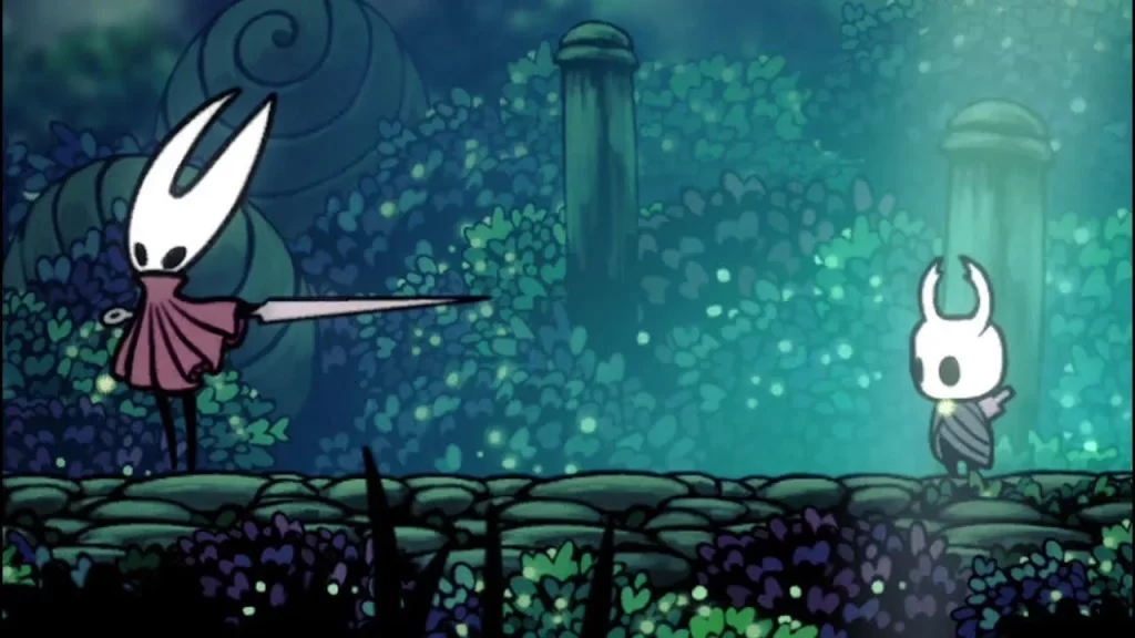 Hornet e Cavaleiro lado a lado em Hollow Knight: Silksong