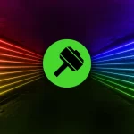 Logo do Razer Synapse em destaque sobre um fundo colorido com luzes de LED em vermelho, amarelo, verde, azul e roxo.