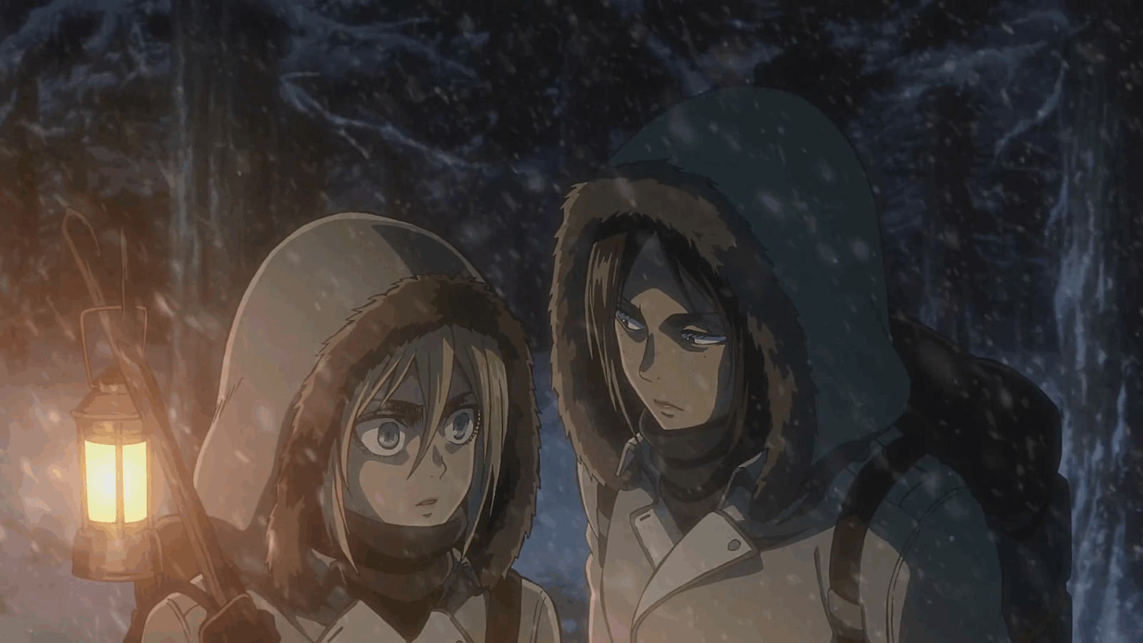 Historia e Ymir em Attack on Titan, uma das amizades mais intensas dos animes.