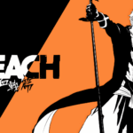 Arte promocional de Bleach: Thousand-Year Blood War mostrando Ichigo Kurosaki segurando sua Zanpakutō, em fundo dividido entre preto e laranja.