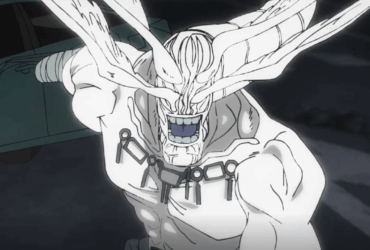 Frame do personagem Mahoraga de Jujutsu Kaisen em estilo sketch, animado durante a segunda temporada produzida pelo estúdio MAPPA sob condições de trabalho controversas que incluíam jornadas exaustivas de mais de 200 horas extras mensais