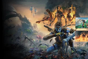 Jogabilidade em terceira pessoa em Avatar Frontiers of Pandora From the Ashes na floresta de Pandora