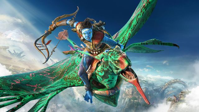 Na’vi voando com Ikran em Avatar Frontiers of Pandora From the Ashes