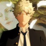 Personagem de anime loiro com olhos dourados em momento introspectivo com expressão séria, simbolizando crescimento e amadurecimento emocional