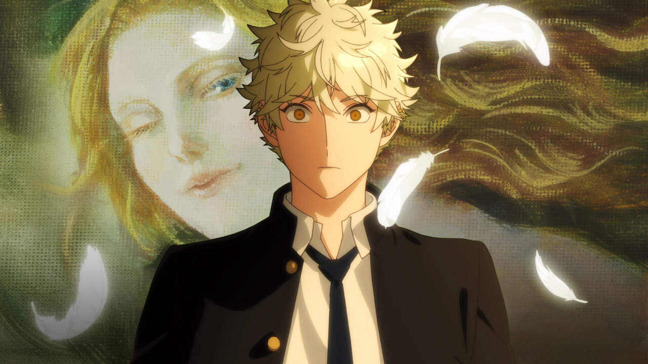 Personagem de anime loiro com olhos dourados em momento introspectivo com expressão séria, simbolizando crescimento e amadurecimento emocional