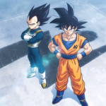 Goku e Vegeta lado a lado em Dragon Ball Super, preparados para enfrentar Moro na Saga Galactic Patrol