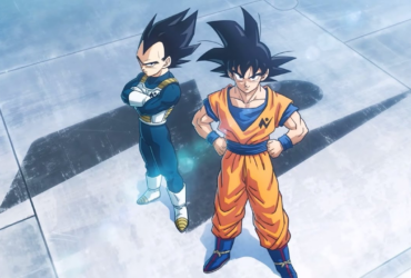 Goku e Vegeta lado a lado em Dragon Ball Super, preparados para enfrentar Moro na Saga Galactic Patrol