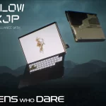 Tablet gamer ROG Flow Z13-KJP em formato 2 em 1, com teclado destacável e design exclusivo inspirado na Kojima Productions e no conceito Ludens.