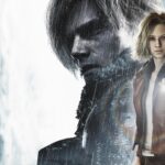 Leon S Kennedy e Grace em destaque em Resident Evil Requiem com fundo frio e atmosfera tensa