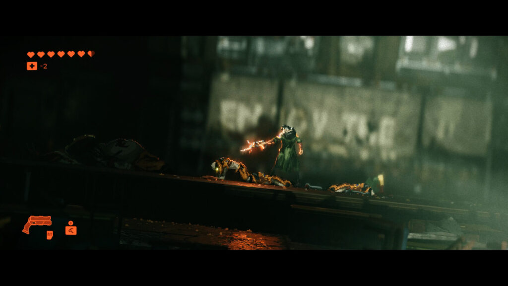 Screenshot de gameplay de combate de Replaced