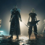 Cloud Strife e Sephiroth usando uniformes de SOLDIER, lado a lado, em imagem de Final Fantasy VII Rebirth
