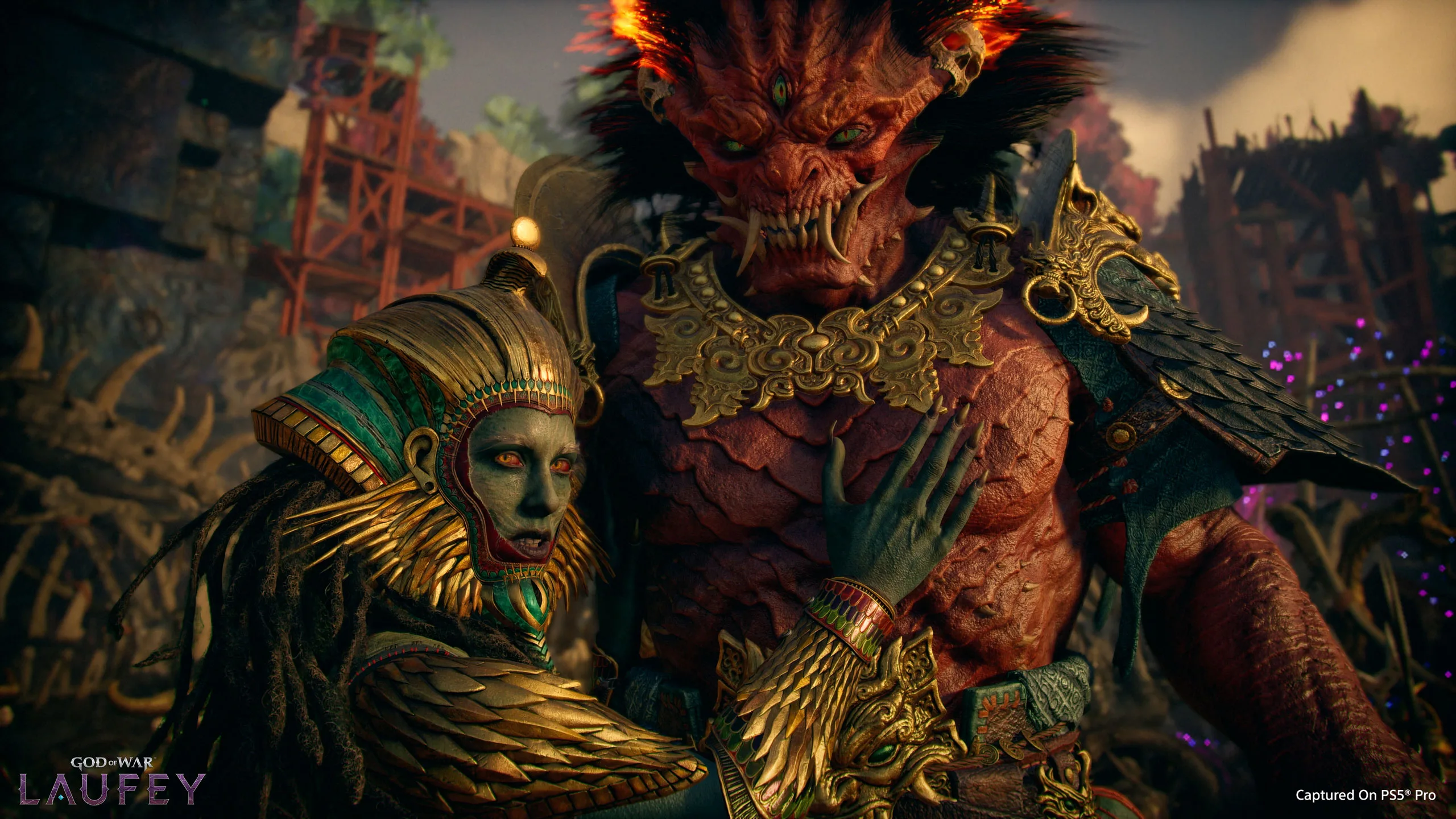 Deuses e criaturas do Everywhen em God of War Laufey.