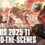 Arte oficial das skins T1 Worlds 2025 em League of Legends