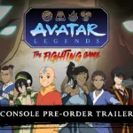 Arte oficial de Avatar Legends: The Fighting Game mostrando personagens em combate