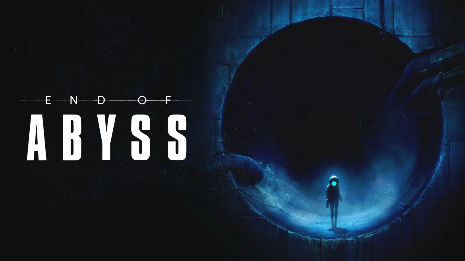 Arte oficial de End of Abyss mostrando personagem Cel em ambiente sombrio e industrial