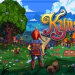 Arte oficial de Kynseed mostrando personagens em mundo de fantasia colorido