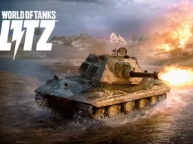 Arte oficial de World of Tanks Blitz com tanques de batalha