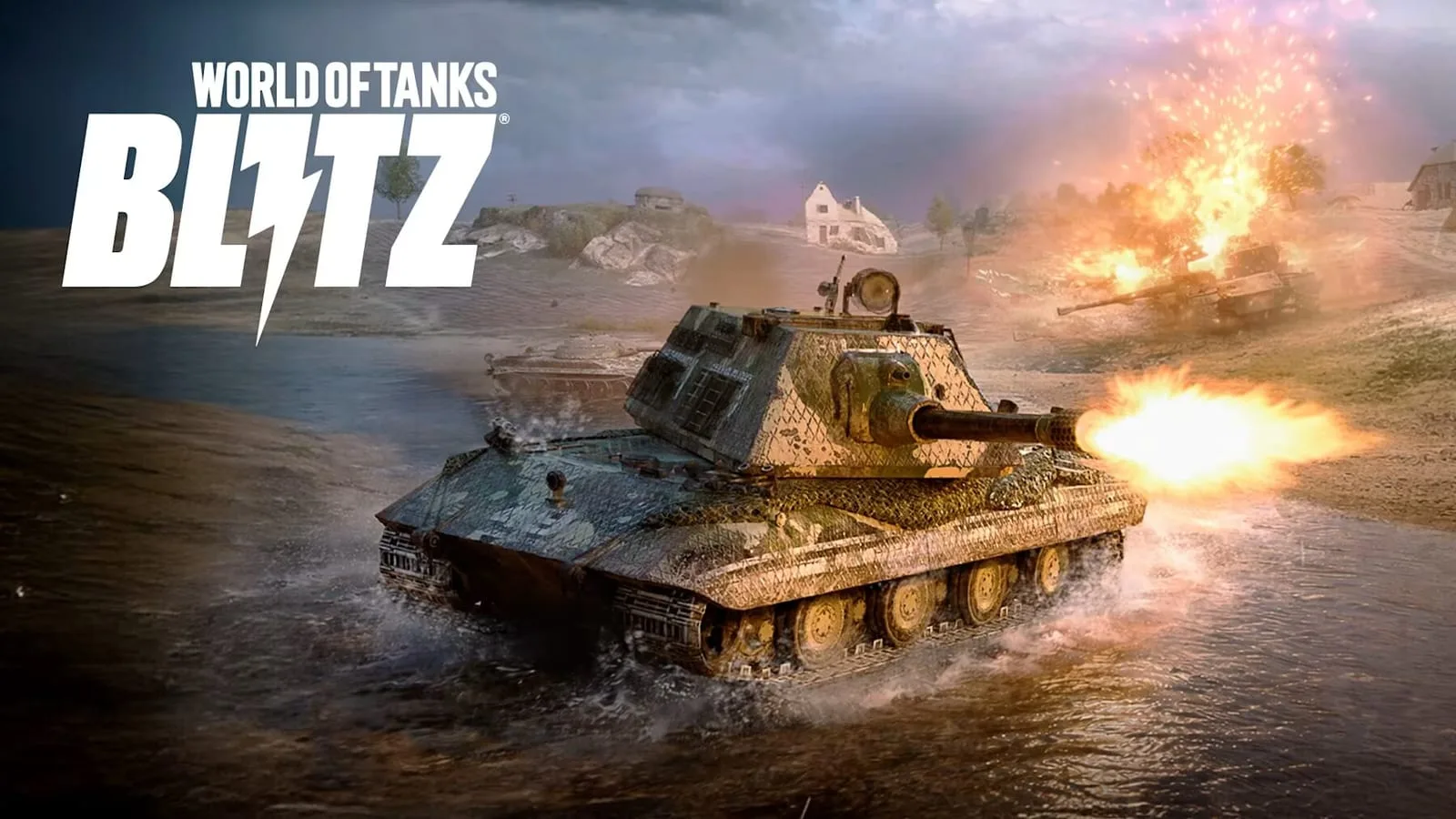 Arte oficial de World of Tanks Blitz com tanques de batalha