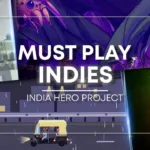 Arte promocional do India Hero Project para PS5 apresentando jogos indie