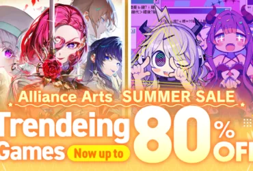 Banner da Alliance Arts Summer Sale 2026 destacando jogos em promoção