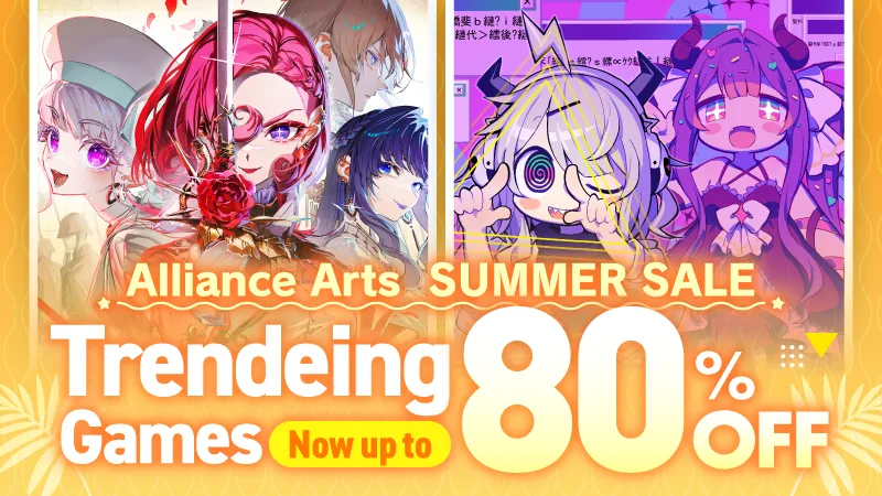 Banner da Alliance Arts Summer Sale 2026 destacando jogos em promoção