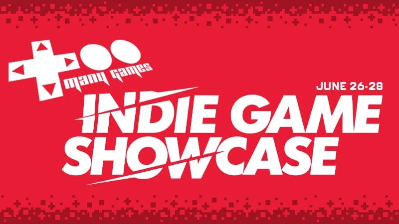 Banner oficial do TooManyGames Indie Game Showcase 2026 mostrando diversos jogos indie
