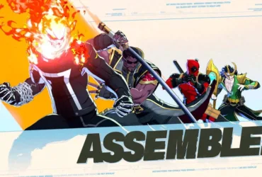 Blade, Loki, Deadpool e Ghost Rider em MARVEL Tōkon: Fighting Souls no time Samurai Outriders