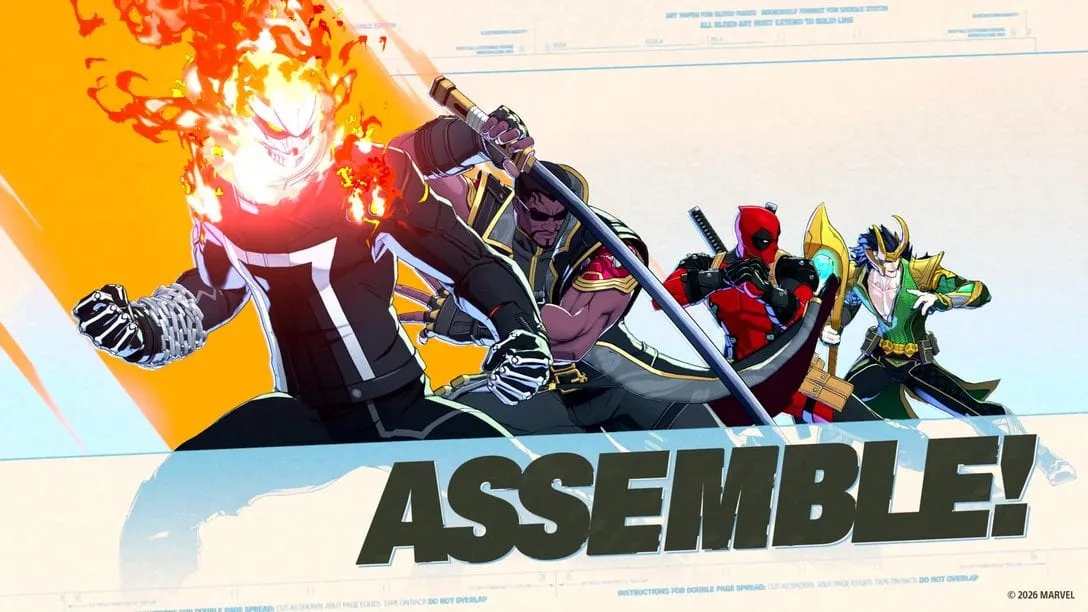 Blade, Loki, Deadpool e Ghost Rider em MARVEL Tōkon: Fighting Souls no time Samurai Outriders