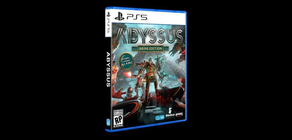 Capa oficial do jogo Abyssus mostrando personagem subaquático com equipamento futurista