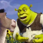 Cena animada do personagem Donkey do universo Shrek