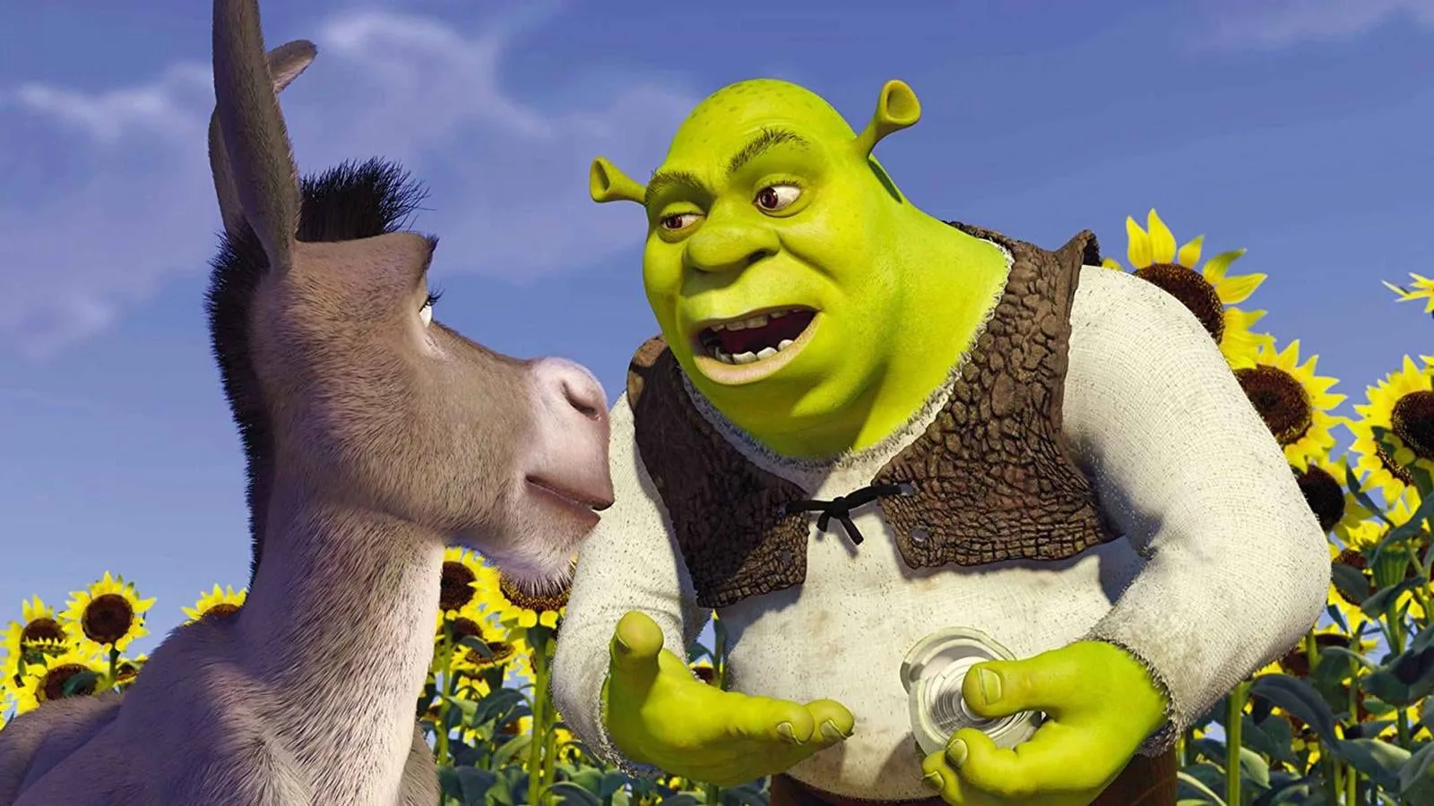 Cena animada do personagem Donkey do universo Shrek