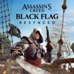 Cena de Assassin’s Creed Black Flag Resynced mostrando navio pirata e ilha caribenha com gráficos aprimorados no PS5 Pro