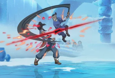 Cena de combate em Avatar Legends: The Fighting Game para PS5 com personagens em ação