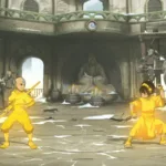 Cena do estágio Spirit Wilds em Avatar Legends: The Fighting Game para PlayStation 5
