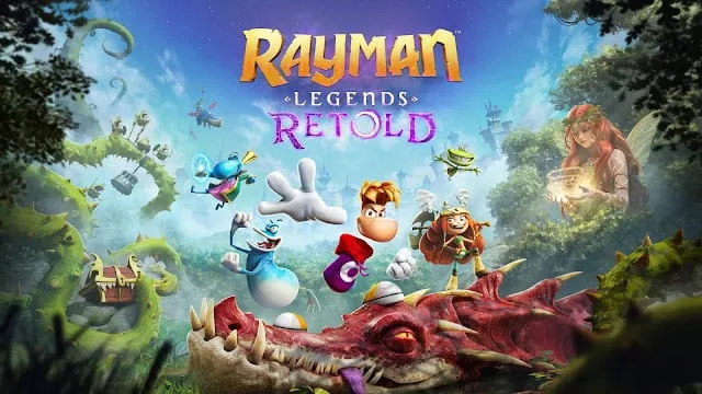 Cena do gameplay de Rayman Legends Retold mostrando personagens no cenário 3D