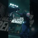 Cena do teaser de Final Fantasy VII Revelation com personagens em fundo escuro
