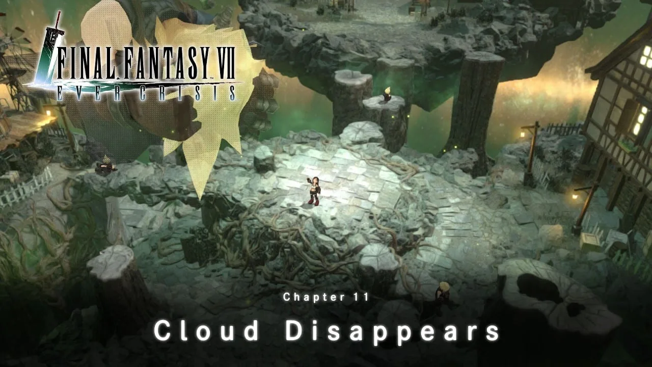 Cena do trailer do capítulo 11 de Final Fantasy VII Ever Crisis mostrando Cloud