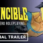 Cena do trailer oficial de Invincible: Superhero Roleplaying mostrando ação com super-heróis