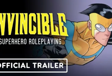 Cena do trailer oficial de Invincible: Superhero Roleplaying mostrando ação com super-heróis