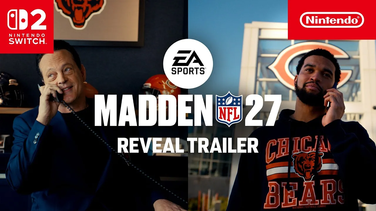 Cena do trailer oficial de Madden NFL 27 para Nintendo Switch 2