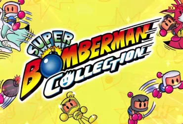 Cena do trailer oficial de SUPER BOMBERMAN COLLECTION mostrando personagens da série em ação