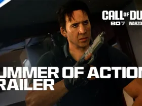 Cena do trailer oficial Summer of Action de Call of Duty Black Ops 7 e Warzone