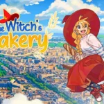 Cena oficial do trailer de lançamento de The Witch's Bakery para PS5 mostrando confeitaria mágica