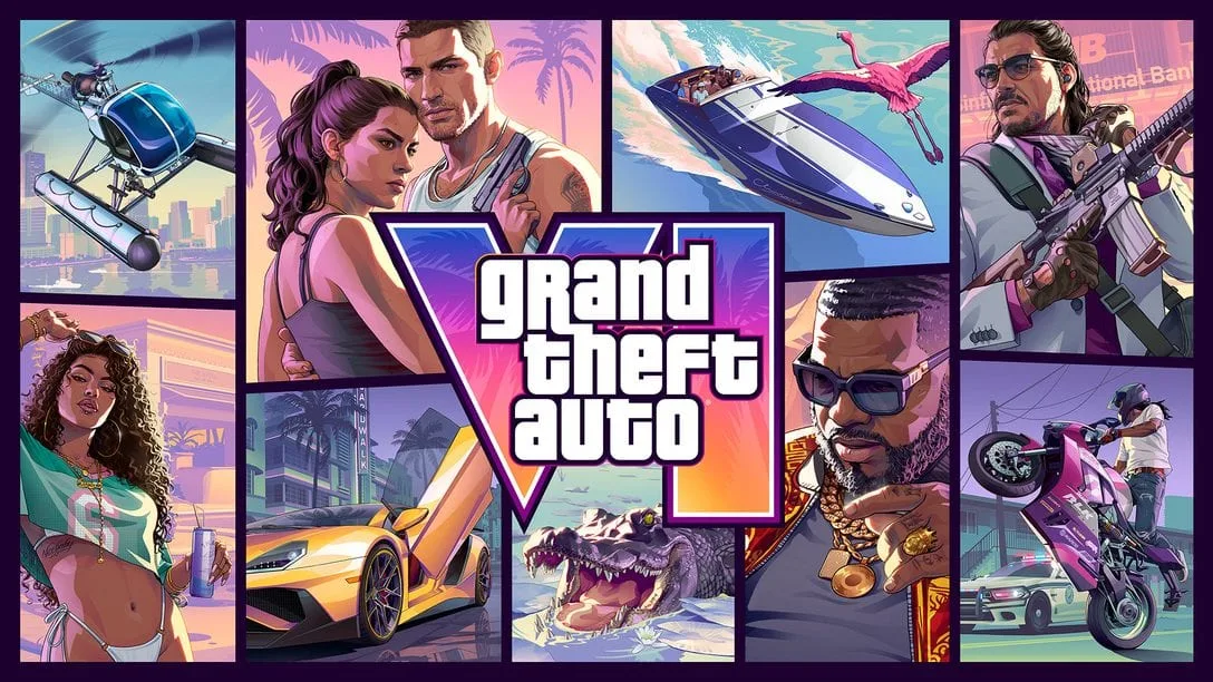 Cenas de Grand Theft Auto VI mostrando a neonpunk Vice City no PS5
